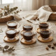 Coffee Cup and Saucer Set - 6 Pcs